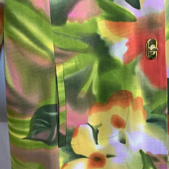 Danielle Women Floral Tropical Printed Jackets/Coats Size 8 - Picture 3 of 11
